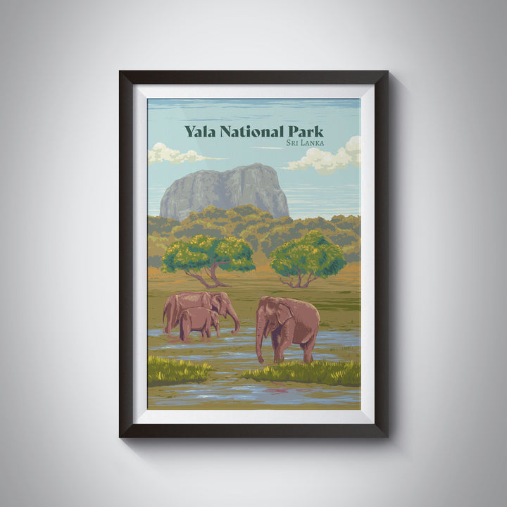 Yala National Park Travel Poster, Sri Lanka