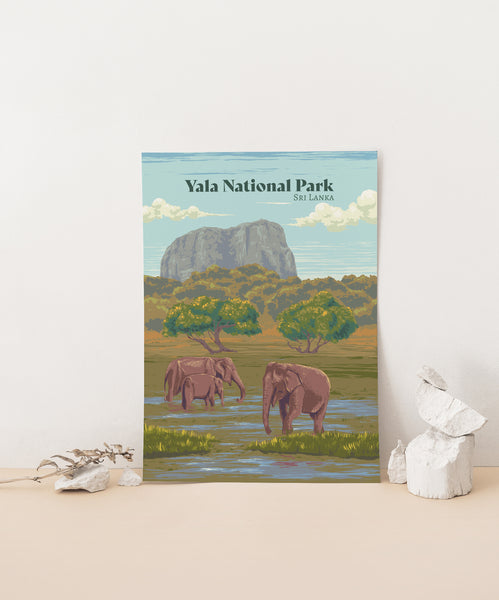 Yala National Park Travel Poster, Sri Lanka