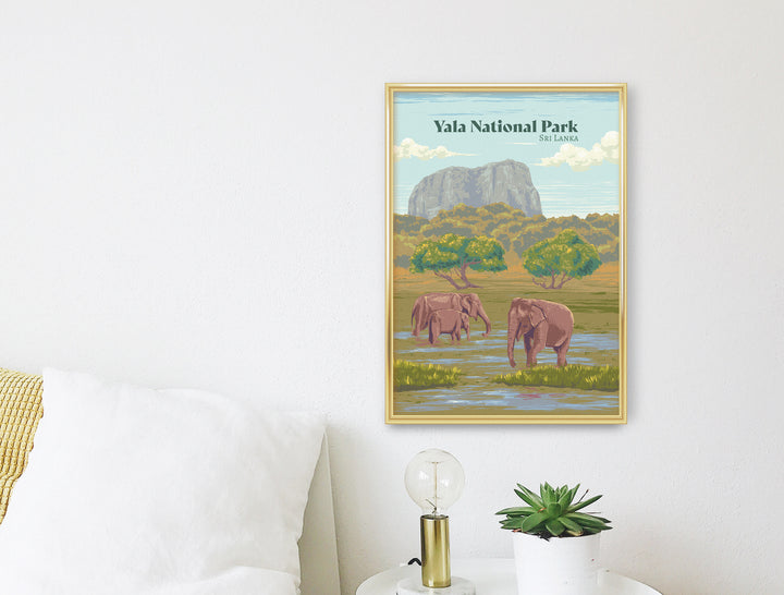 Yala National Park Travel Poster, Sri Lanka