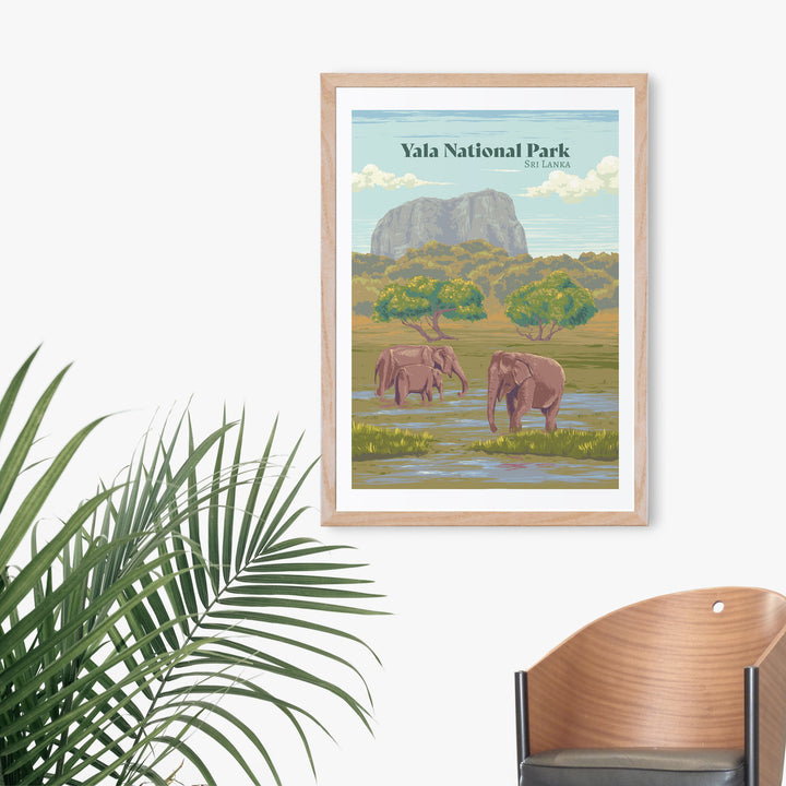 Yala National Park Travel Poster, Sri Lanka