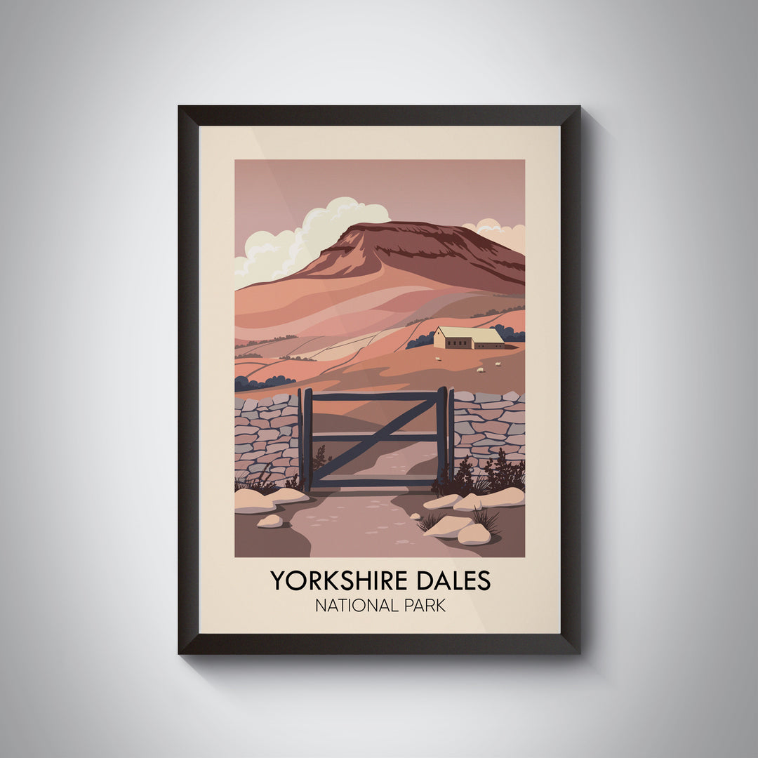 Yorkshire Dales National Park Modern Travel Poster