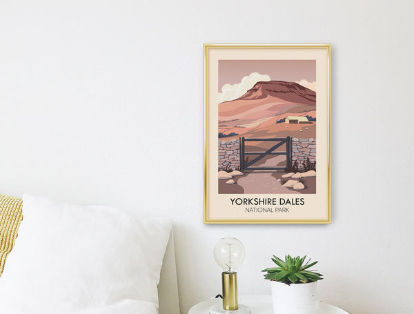 Yorkshire Dales National Park Modern Travel Poster