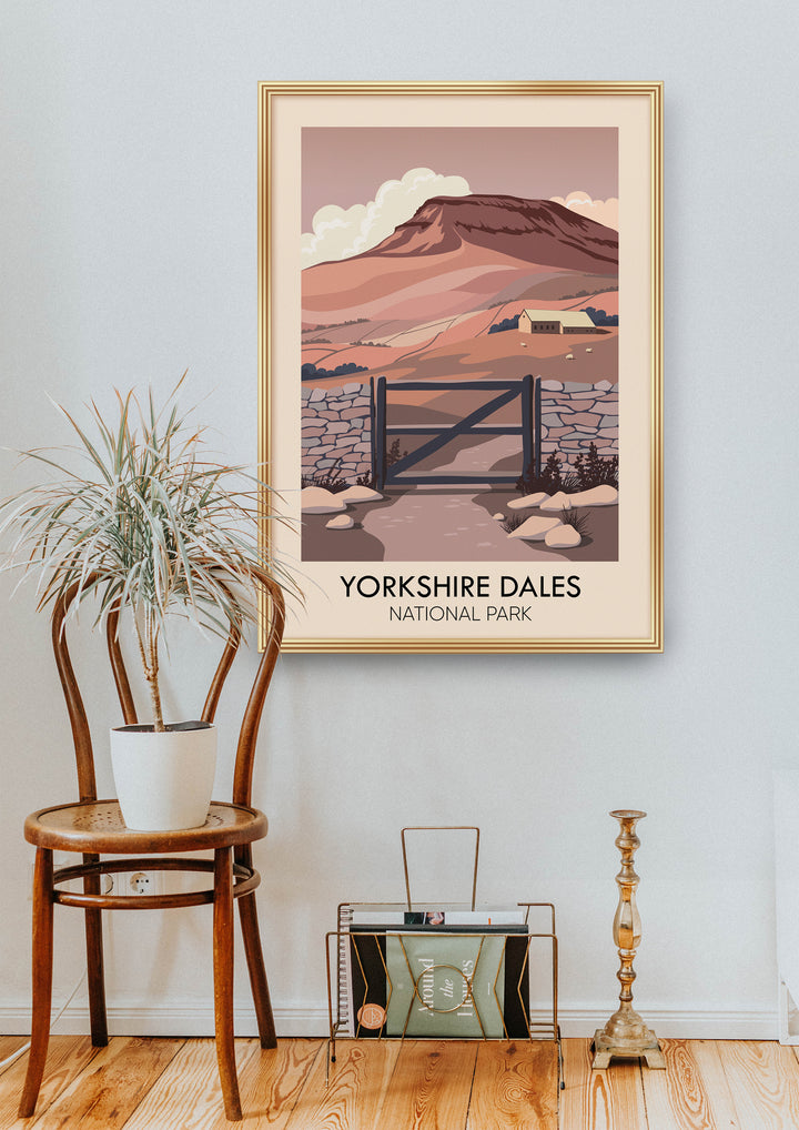 Yorkshire Dales National Park Modern Travel Poster