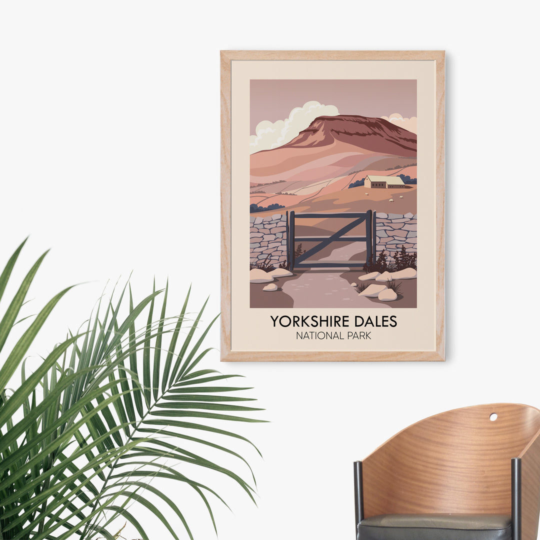 Yorkshire Dales National Park Modern Travel Poster