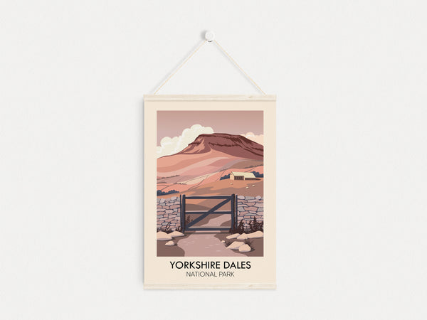 Yorkshire Dales National Park Modern Travel Poster