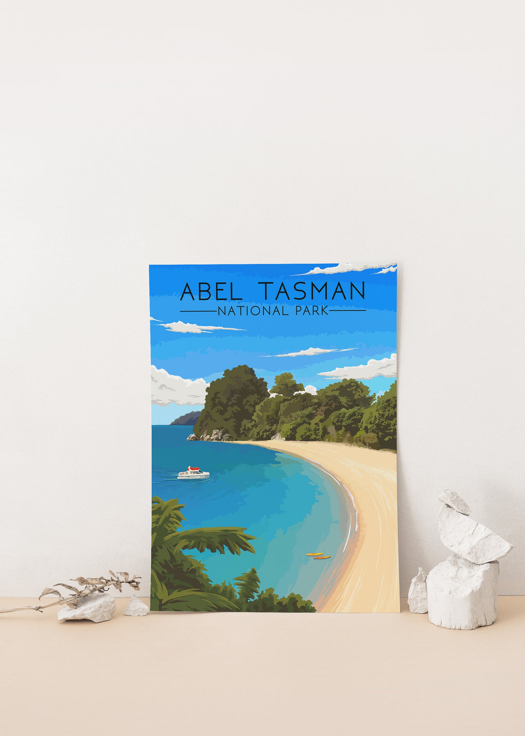 Abel Tasman National Park New Zealand Travel Poster