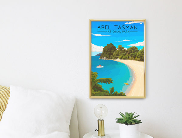 Abel Tasman National Park New Zealand Travel Poster