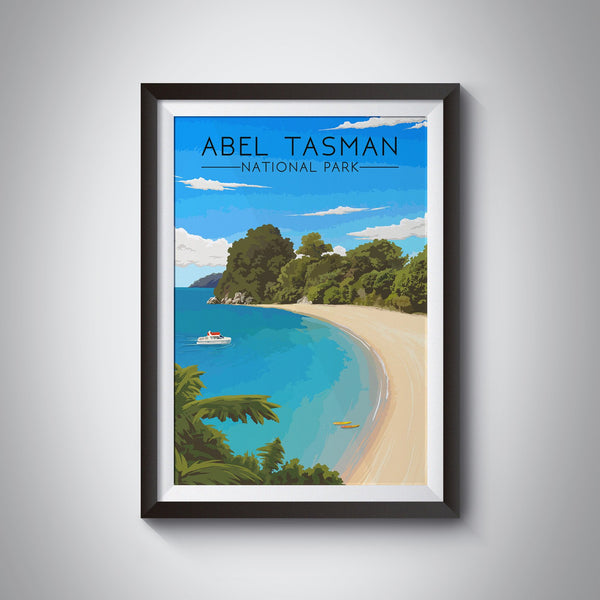 Abel Tasman National Park New Zealand Travel Poster