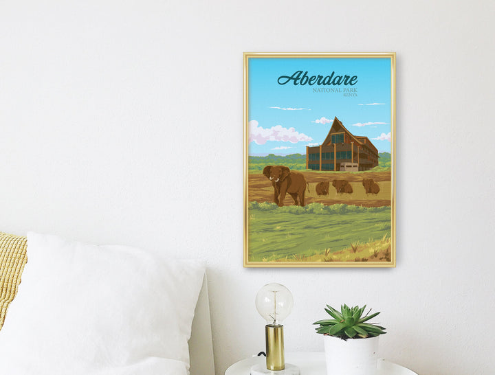 Aberdare National Park Kenya Travel Poster