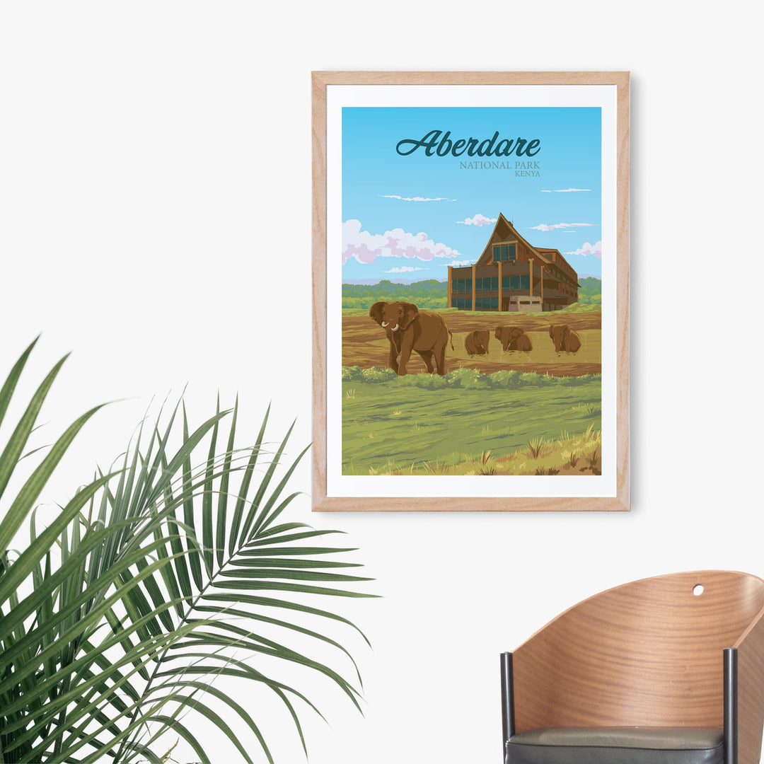 Aberdare National Park Kenya Travel Poster