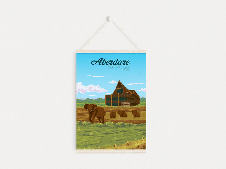 Aberdare National Park Kenya Travel Poster