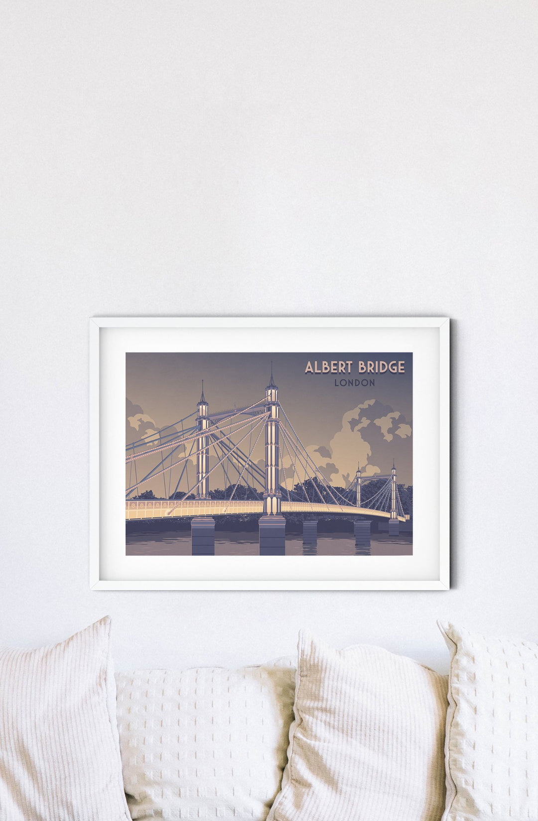 Albert Bridge London Travel Poster