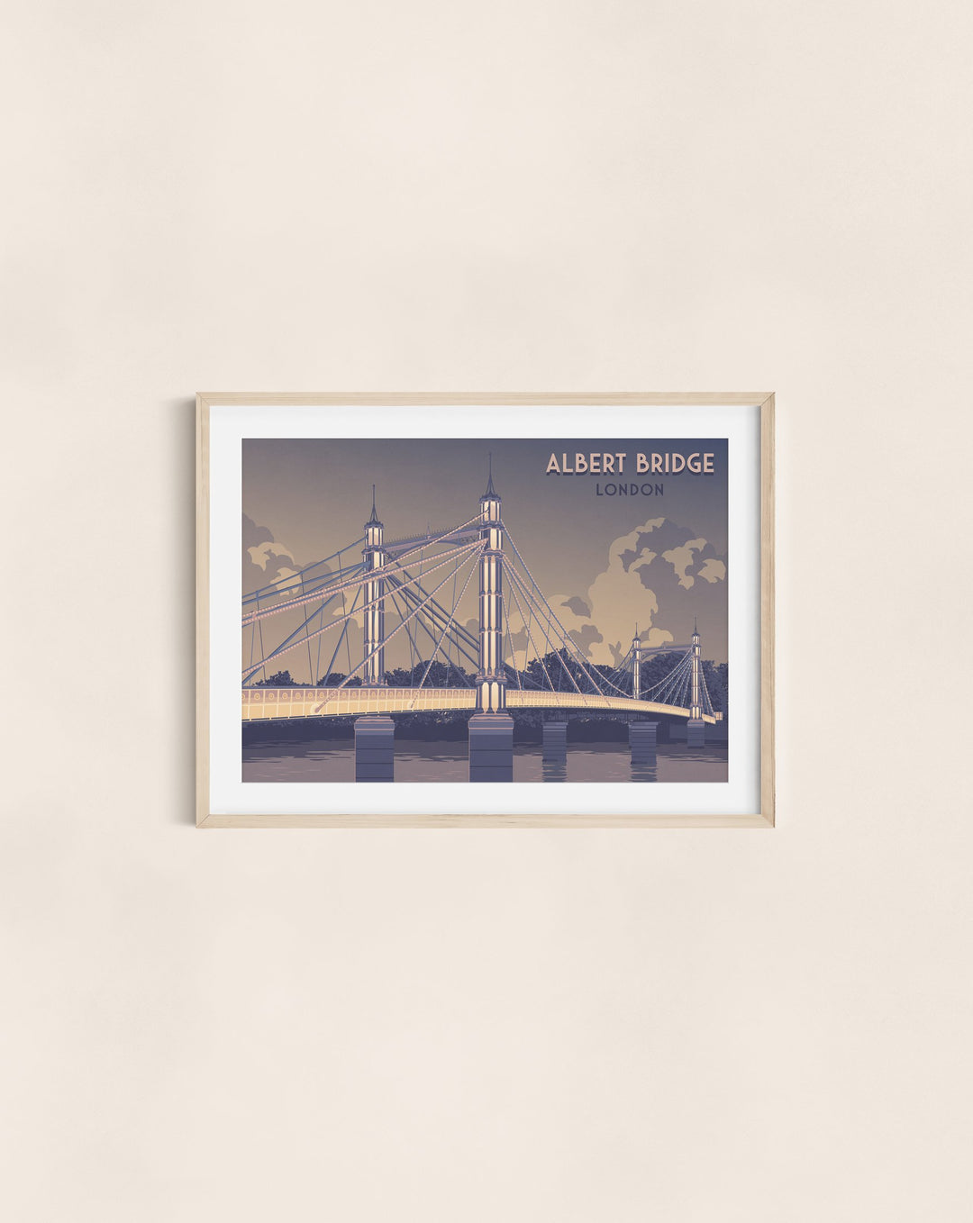 Albert Bridge London Travel Poster