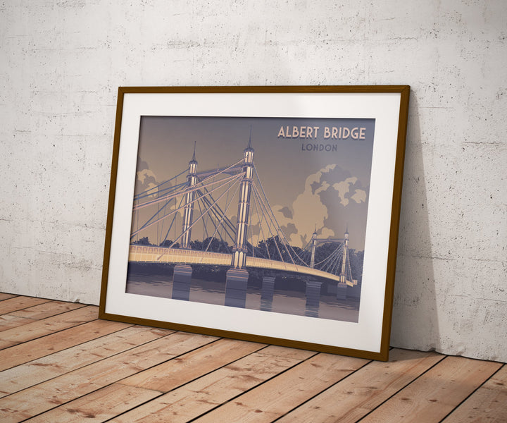 Albert Bridge London Travel Poster