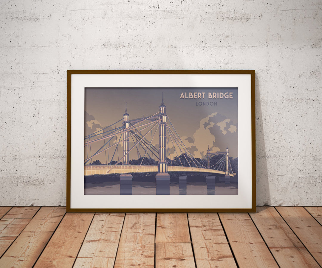 Albert Bridge London Travel Poster