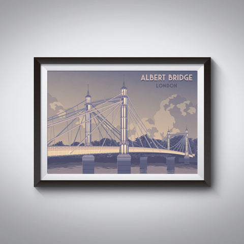 Albert Bridge London Travel Poster