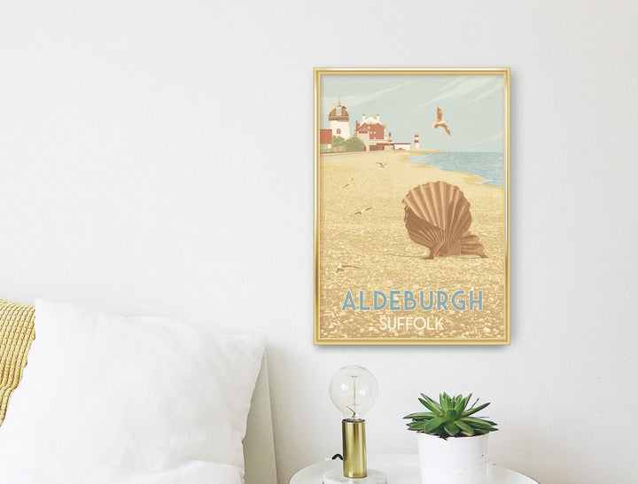 Aldeburgh Suffolk Seaside Travel Poster