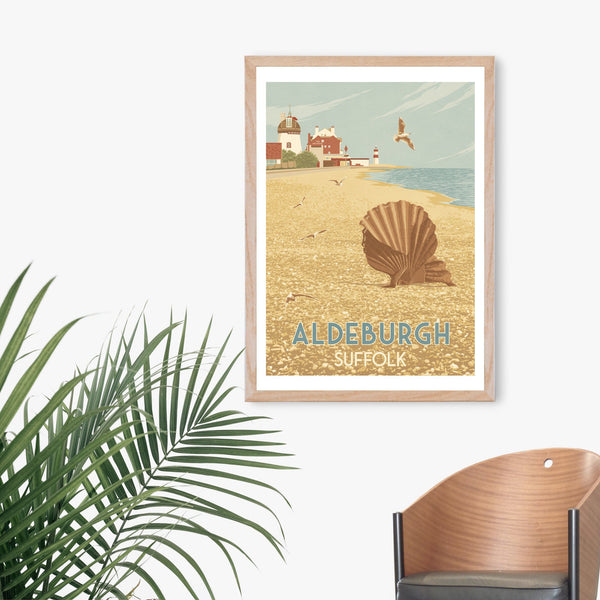 Aldeburgh Suffolk Seaside Travel Poster