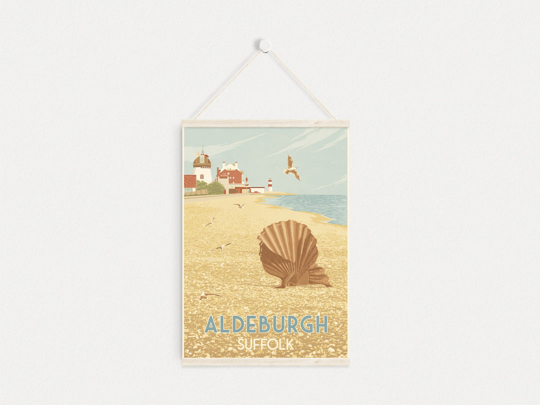 Aldeburgh Suffolk Seaside Travel Poster