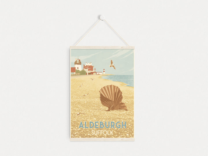 Aldeburgh Suffolk Seaside Travel Poster