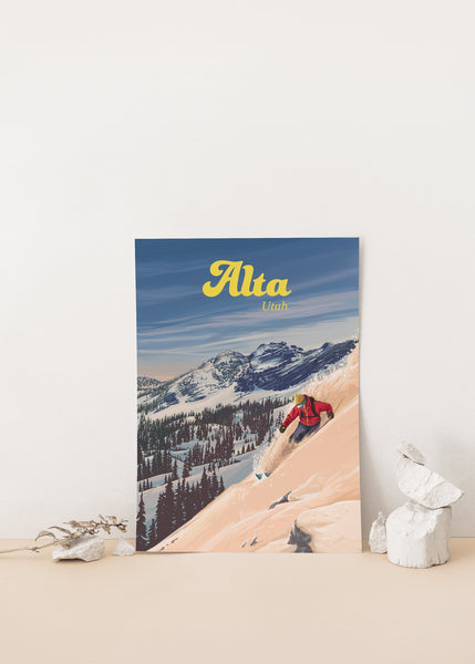 Alta Utah Ski Resort Travel Poster