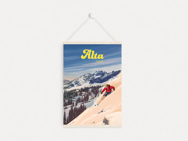 Alta Utah Ski Resort Travel Poster