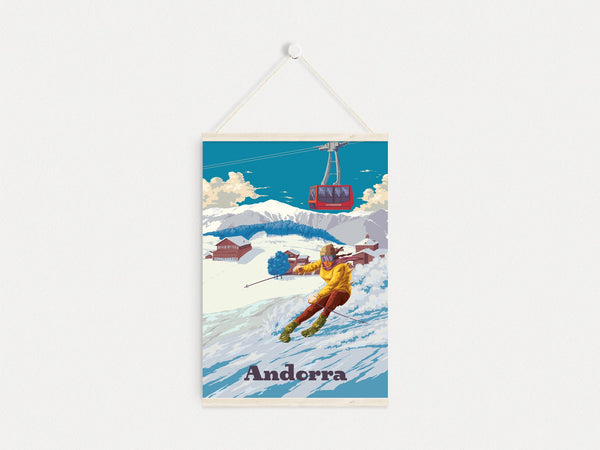 Andorra Pal Arinsal Ski Resort Travel Poster