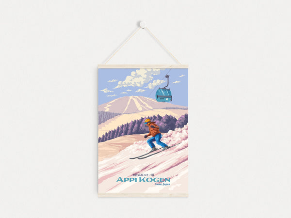 Appi Kogen Japan Ski Resort Travel Poster