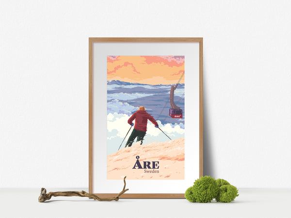 Are Sweden Ski Resort Travel Poster