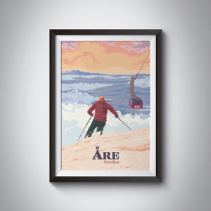 Are Sweden Ski Resort Travel Poster
