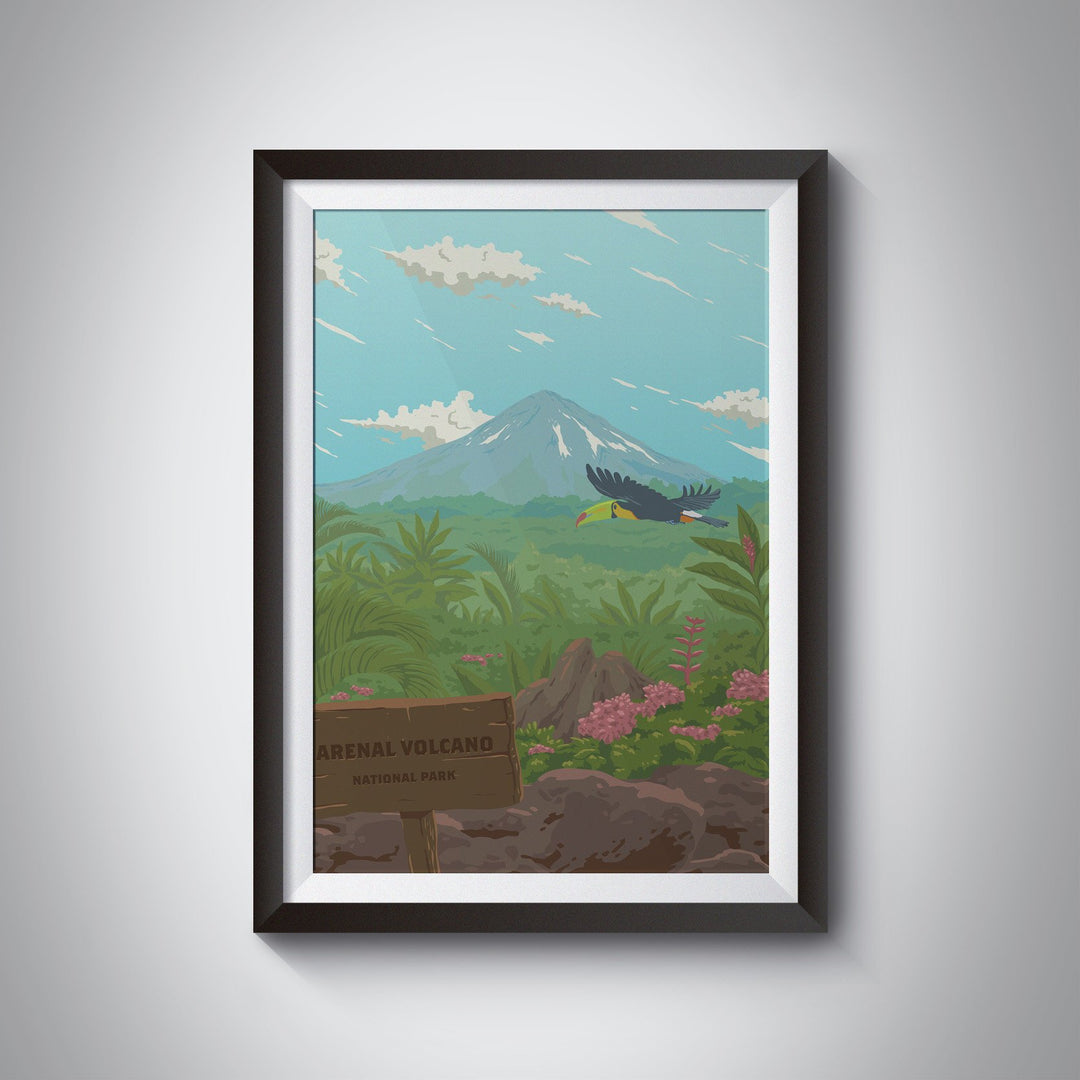 Arenal Volcano National Park, Costa Rica Travel Poster