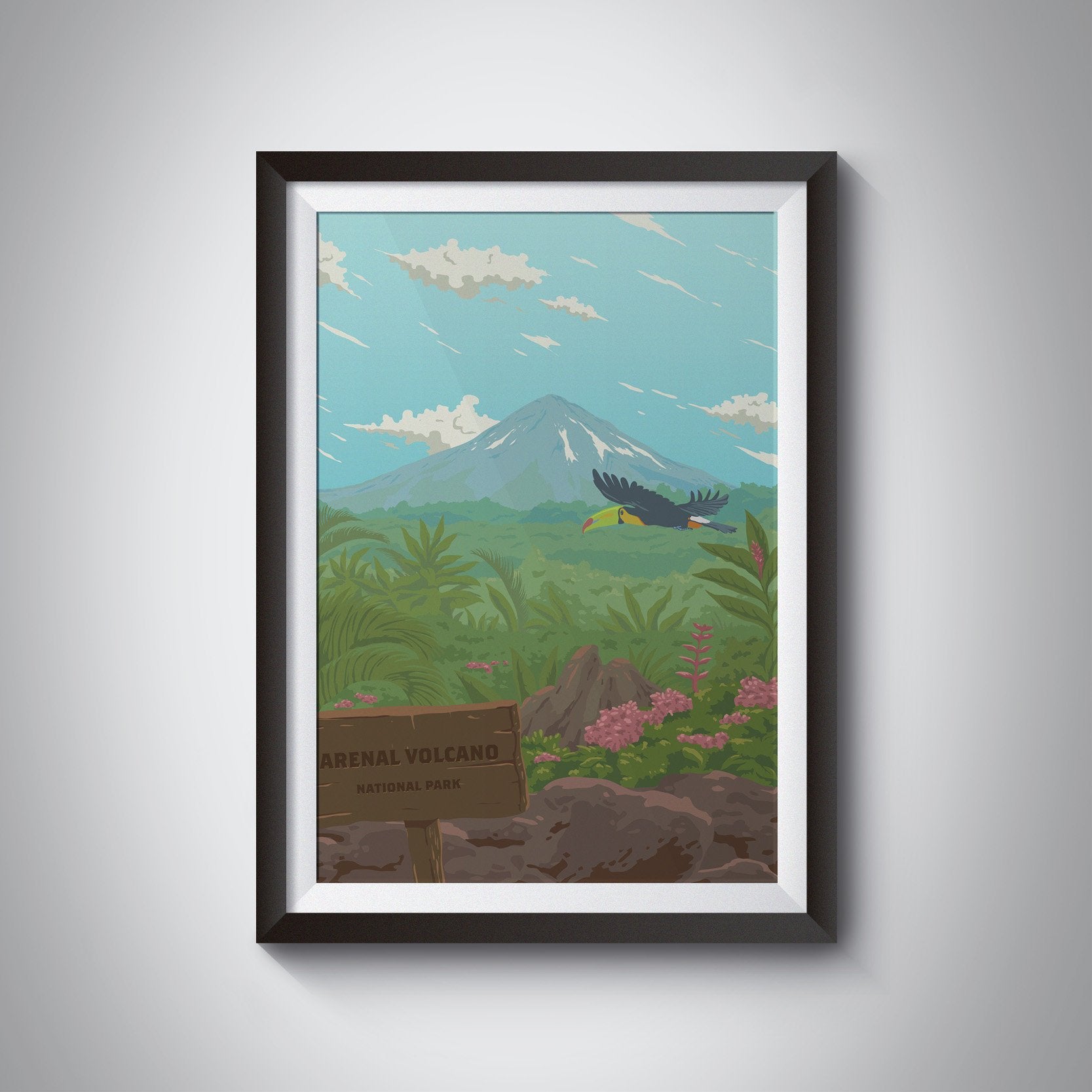 Arenal Volcano National Park, Costa Rica Travel Poster