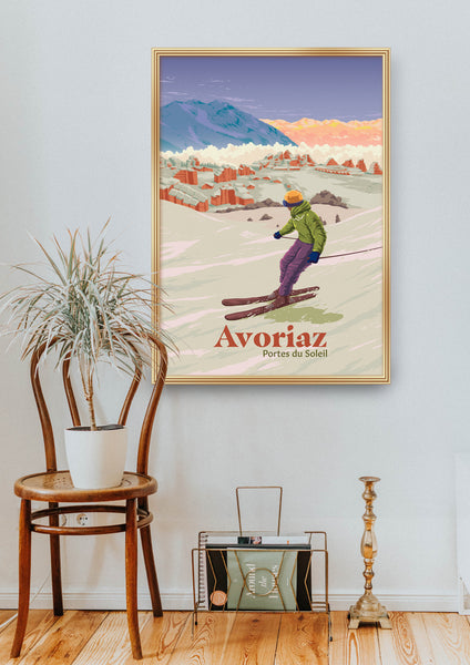 Avoriaz Ski Resort Travel Poster