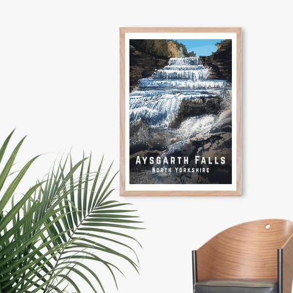 Aysgarth Falls North Yorkshire Travel Poster
