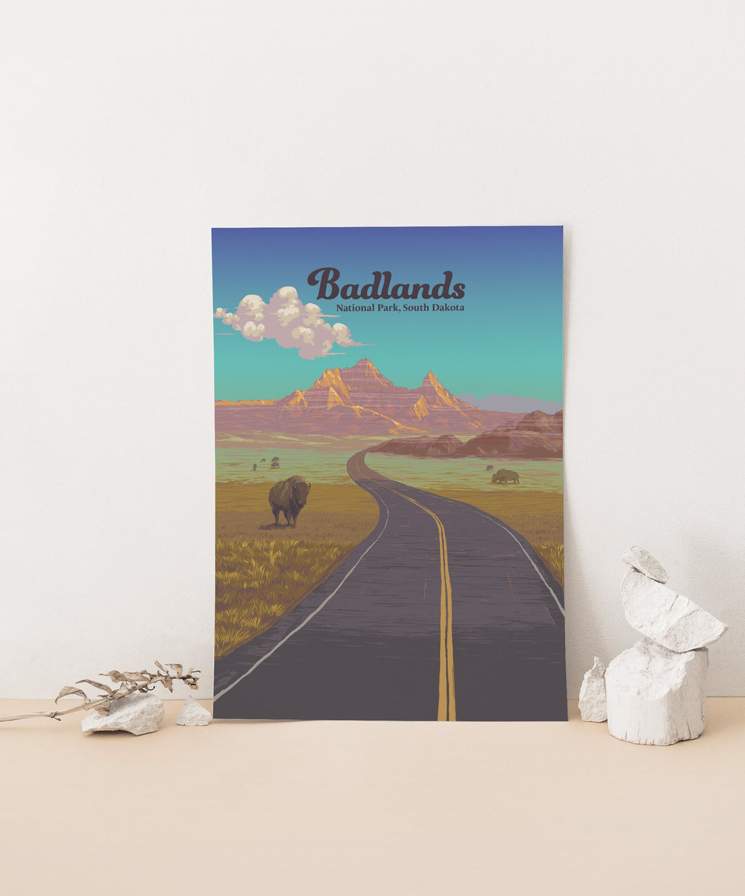 Badlands National Park Travel Poster