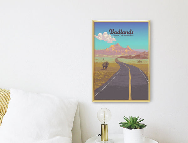 Badlands National Park Travel Poster