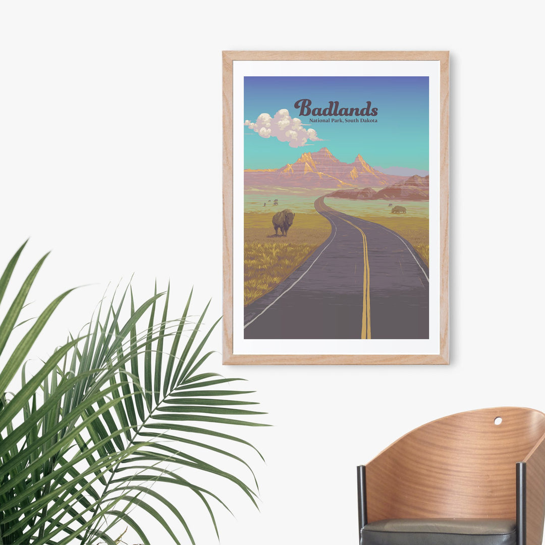 Badlands National Park Travel Poster