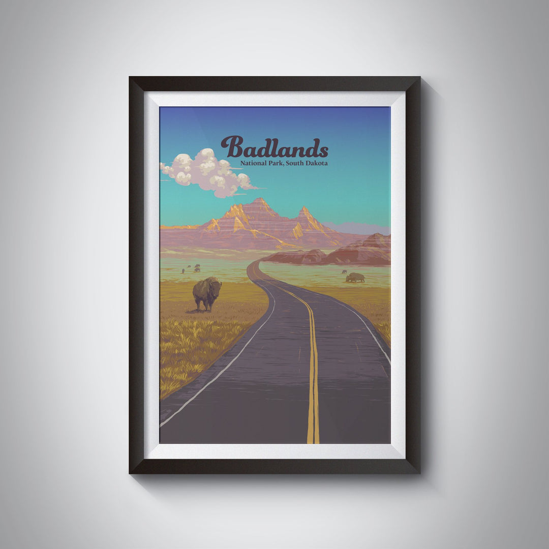 Badlands National Park Travel Poster