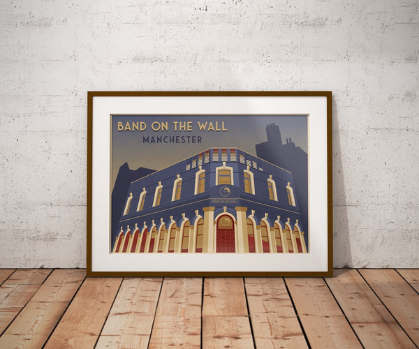 Band on the Wall Manchester Travel Poster