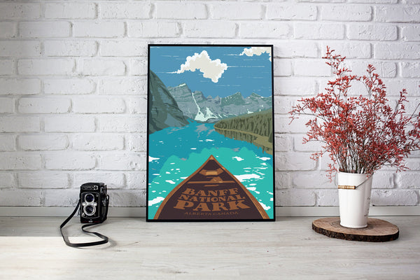 Banff National Park, Alberta, Canada Travel Poster