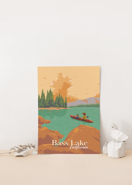 Bass Lake California Travel Poster
