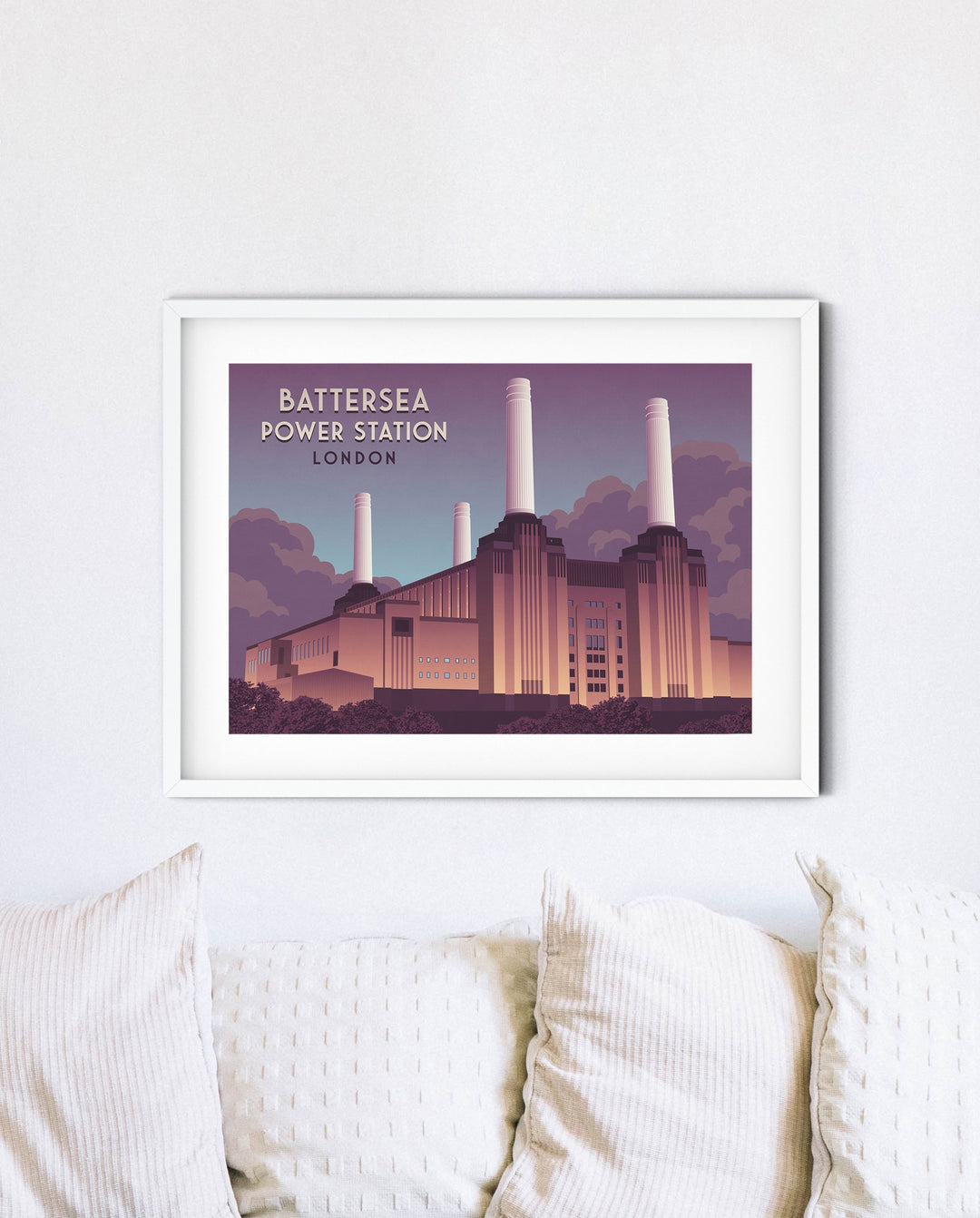 Battersea Power Station London Travel Poster