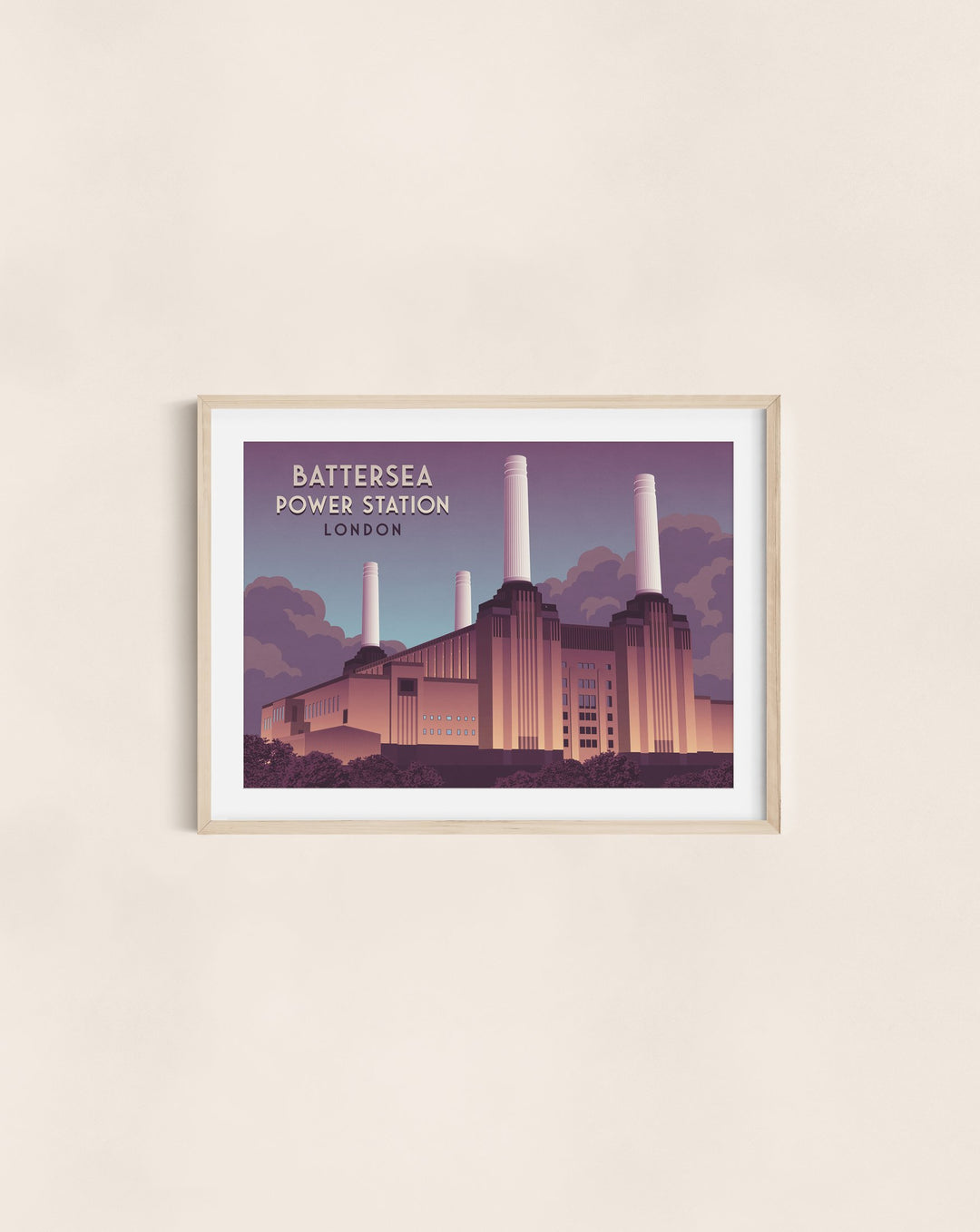 Battersea Power Station London Travel Poster