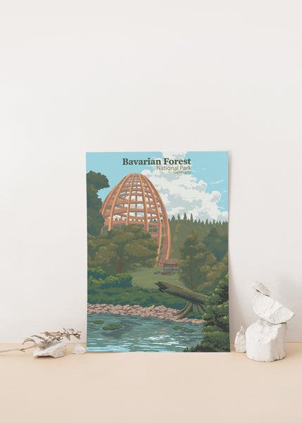 Bavarian Forest National Park Germany Travel Poster
