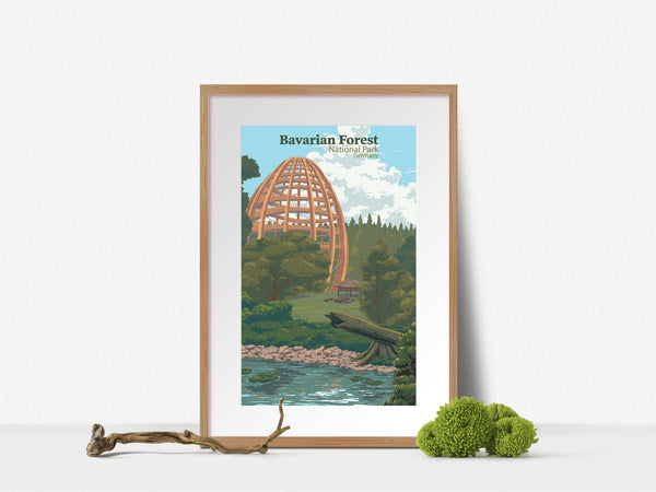 Bavarian Forest National Park Germany Travel Poster