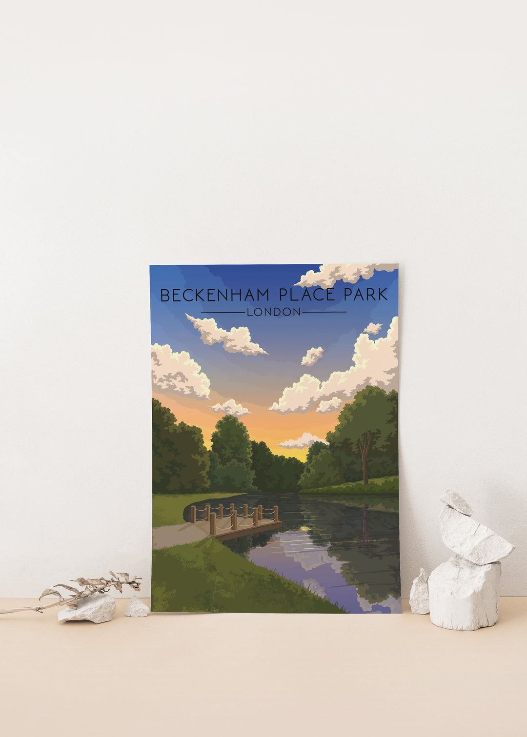 Beckenham Place Park London Travel Poster