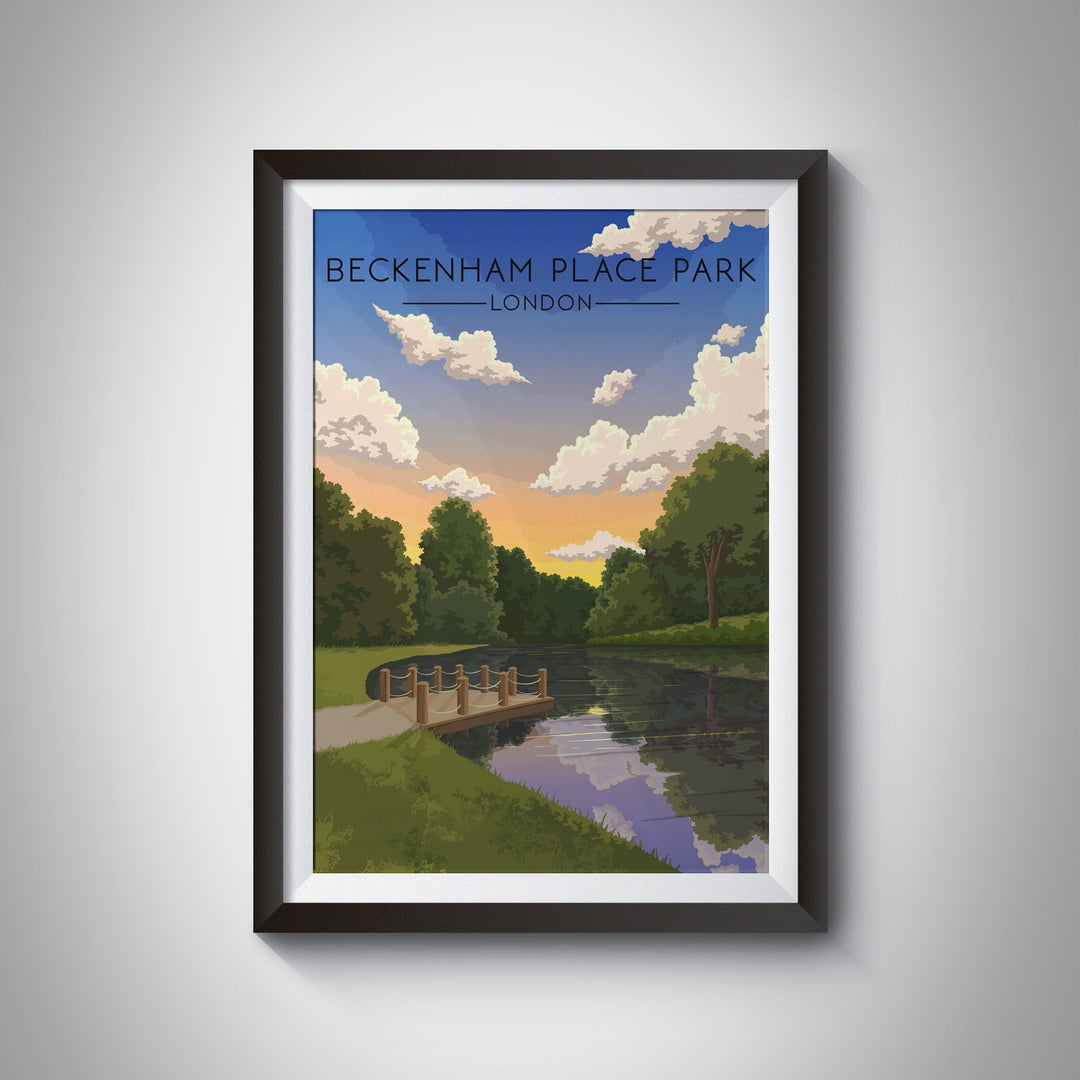 Beckenham Place Park London Travel Poster