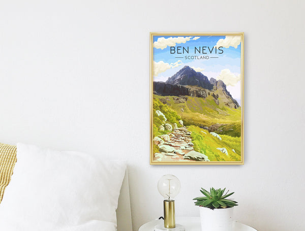 Ben Nevis, Scotland Travel Poster Day