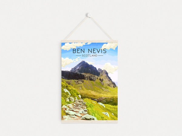 Ben Nevis, Scotland Travel Poster Day