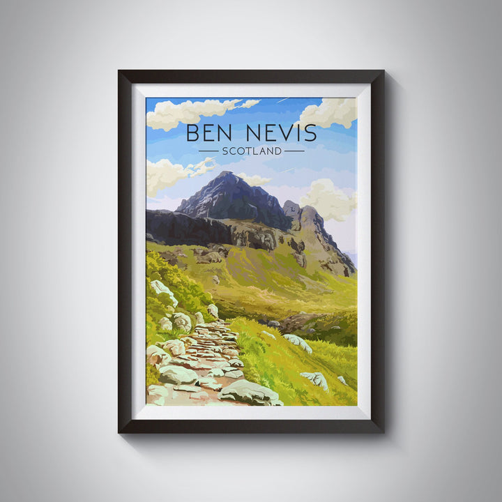 Ben Nevis, Scotland Travel Poster Day